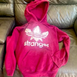 Stranger things hoodie-Maroon- size tag is cut off